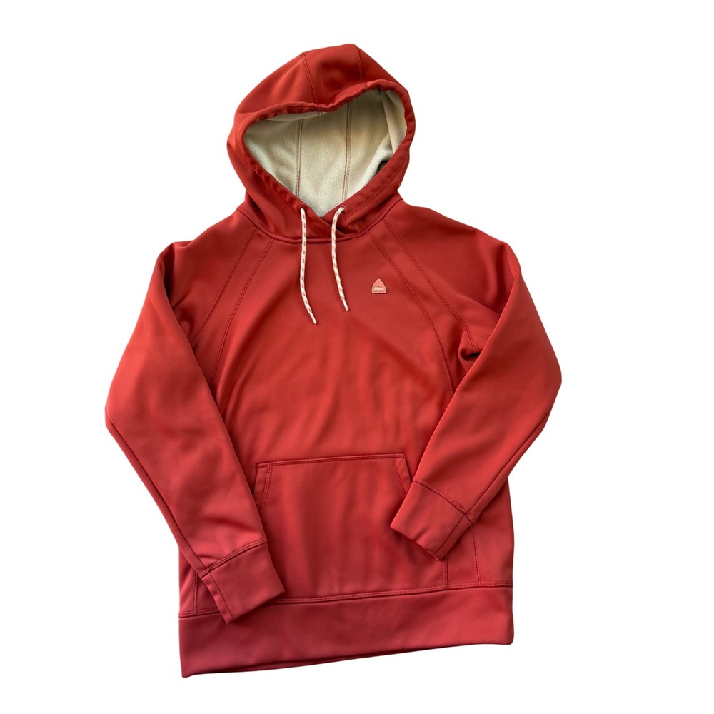 Burton Crown Bonded Pullover Hoodie Women's XS Red Technical Fleece Sweatshirt